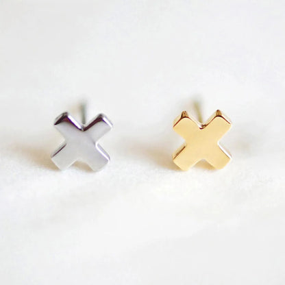 Cross Stainless Steel No Inlaid Earrings