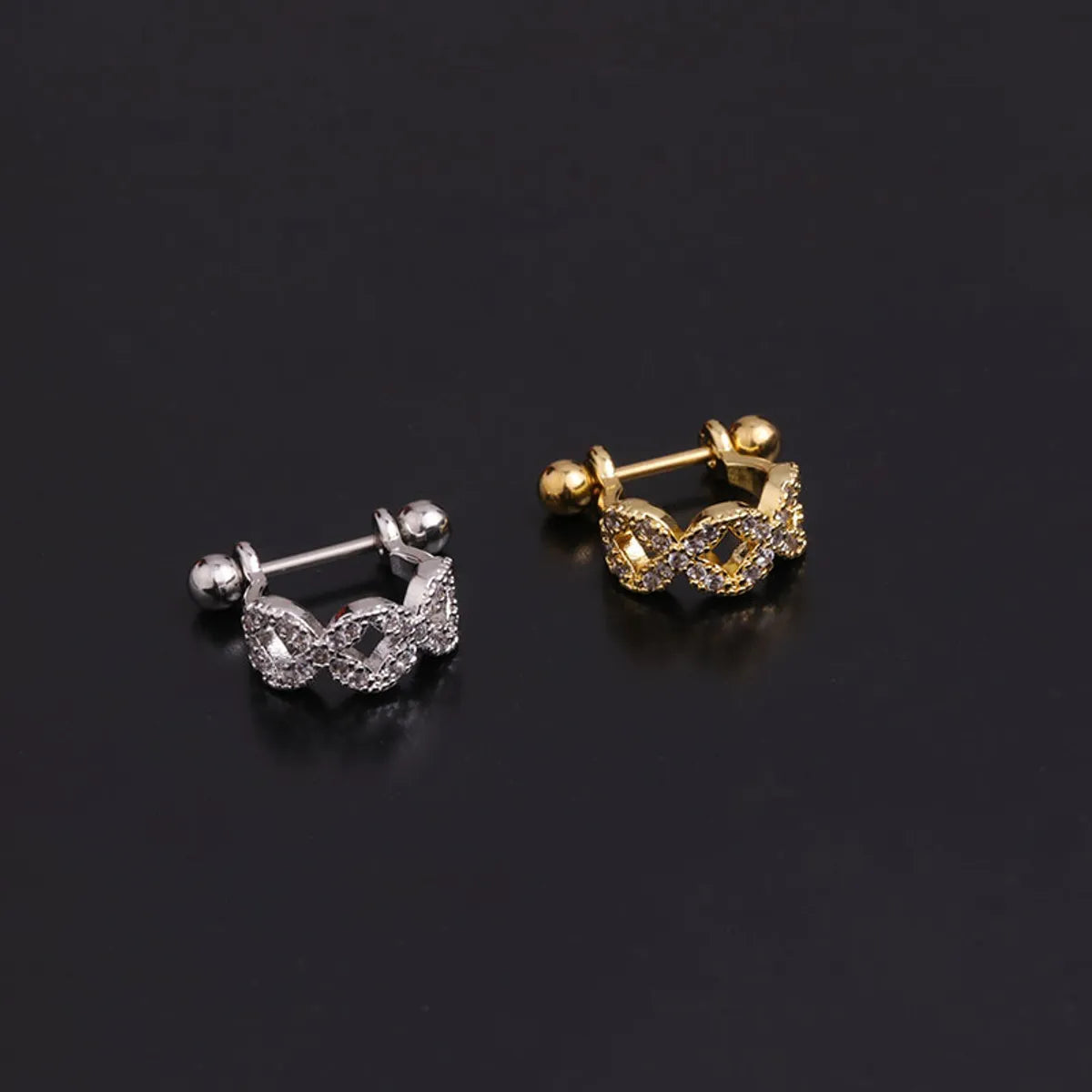 Stainless Steel Fashion Inlaid Zircon U-shaped Ear Clip