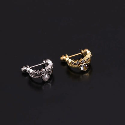 Stainless Steel Fashion Inlaid Zircon U-shaped Ear Clip