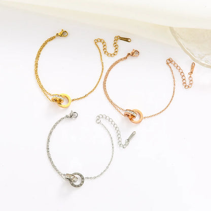 Stainless Steel Gold Plated Casual Sweet Bow Knot Plating Bracelets