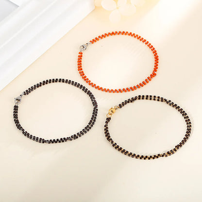 Stainless Steel Gravel Seed Bead Simple Style Geometric Bracelets