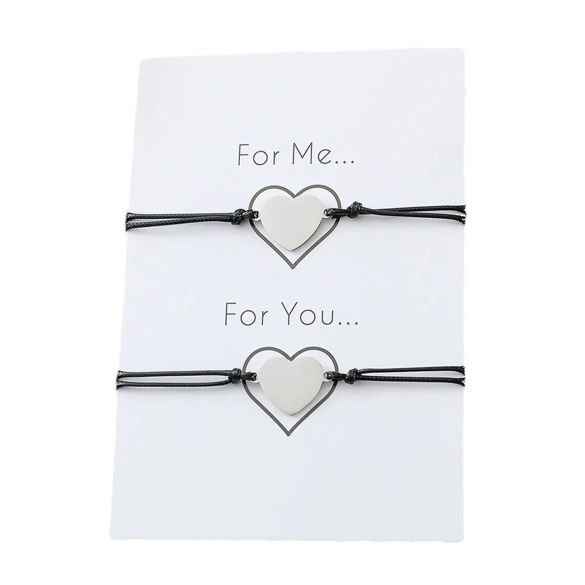 Vintage Style Heart Stainless Steel No Inlaid Bracelets