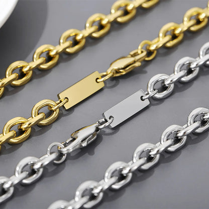 Stainless Steel Hip-Hop Solid Color Bracelets Necklace