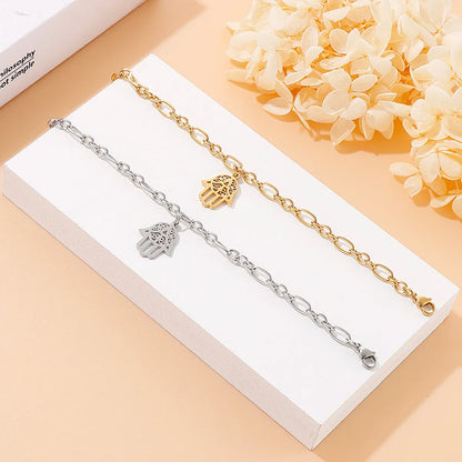 Stainless Steel Hollow Palm-shaped Fashion Bracelet Wholesale Jewelry Gooddiy