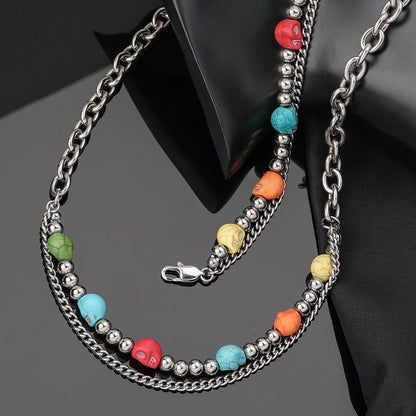 Stainless Steel IG Style Color Block Jewelry Set