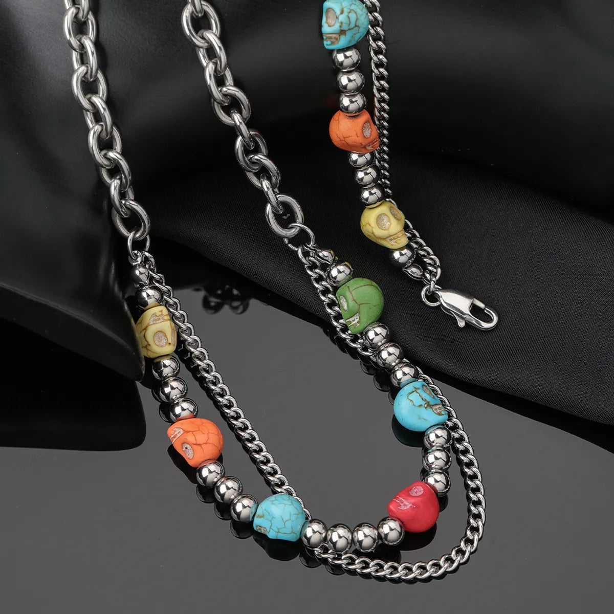 Stainless Steel IG Style Color Block Jewelry Set