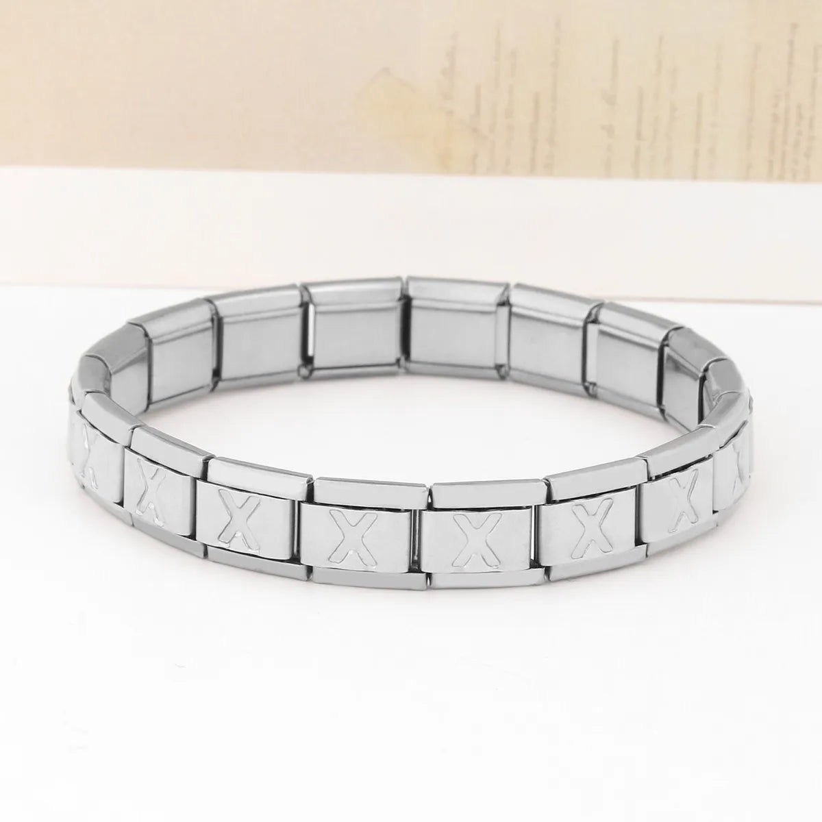 Stainless Steel IG Style Letter Polishing Bracelets