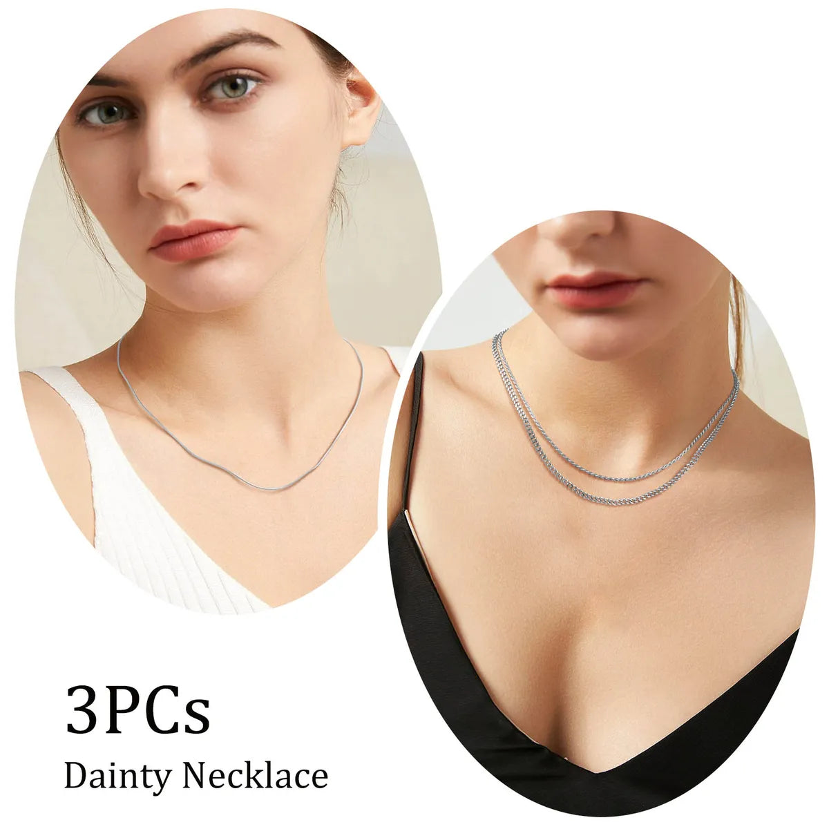 Stainless Steel Ig Style Simple Style Solid Color Chain Necklace