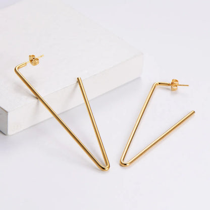 Stainless Steel Korean Women's Earrings Geometric Fashion Jewelry