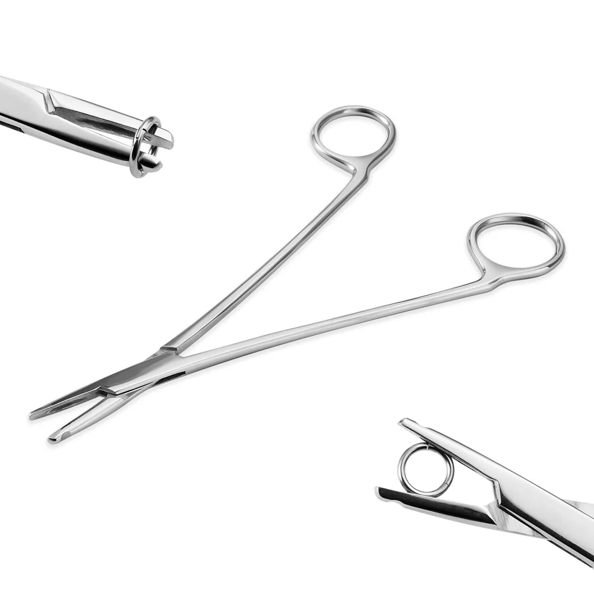 Stainless Steel Mirror Polished Flaring And Closing Two-in-one Body Piercing Tattoo Tool Pliers