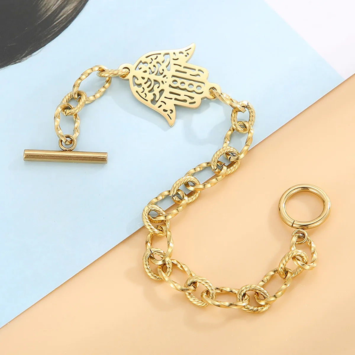 Stainless Steel Palm Ot Buckle Bracelet Wholesale Jewelry Gooddiy