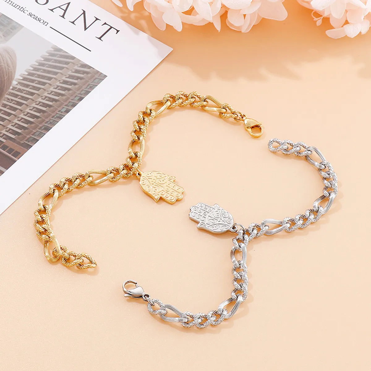 Stainless Steel Palm-shaped Fashion Bracelets Jewelry Wholesale Gooddiy