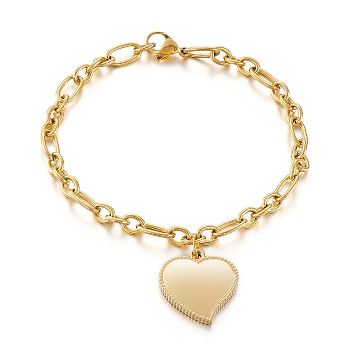 Stainless Steel Peach Heart Fashion Bracelet Jewelry Wholesale Gooddiy