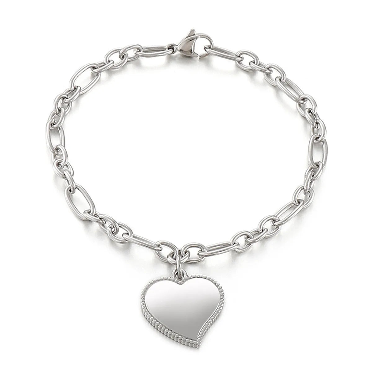 Stainless Steel Peach Heart Fashion Bracelet Jewelry Wholesale Gooddiy