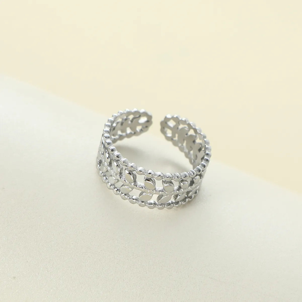 Stainless Steel Retro Simple Style Geometric Open Rings