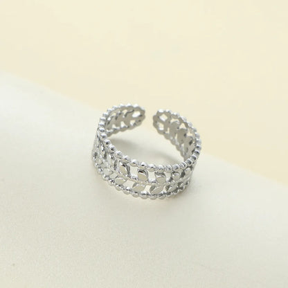 Stainless Steel Retro Simple Style Geometric Open Rings