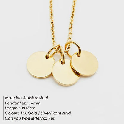 Stainless Steel 14K Gold Plated Fashion Plating Geometric Necklace