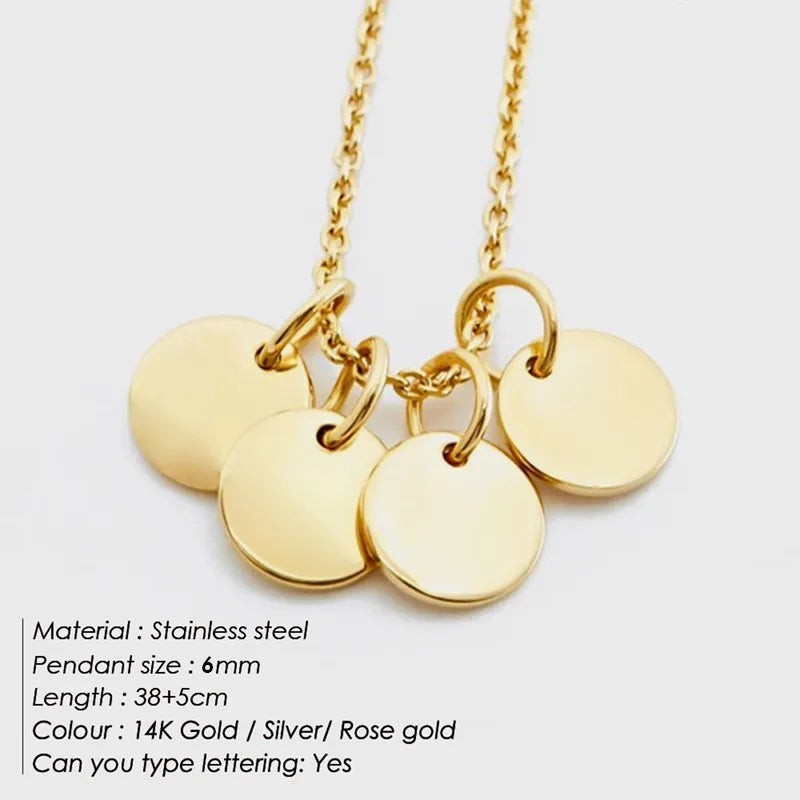 Stainless Steel 14K Gold Plated Fashion Plating Geometric Necklace