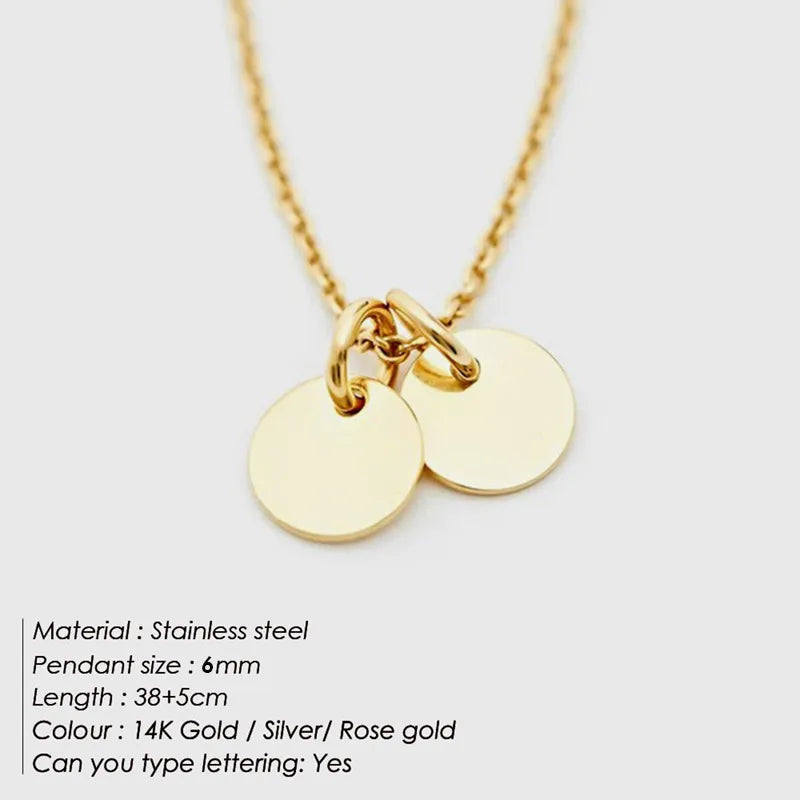 Stainless Steel 14K Gold Plated Fashion Plating Geometric Necklace