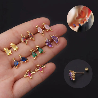 Ear Cartilage Rings & Studs Fashion Animal 316 Stainless Steel  Copper Plating