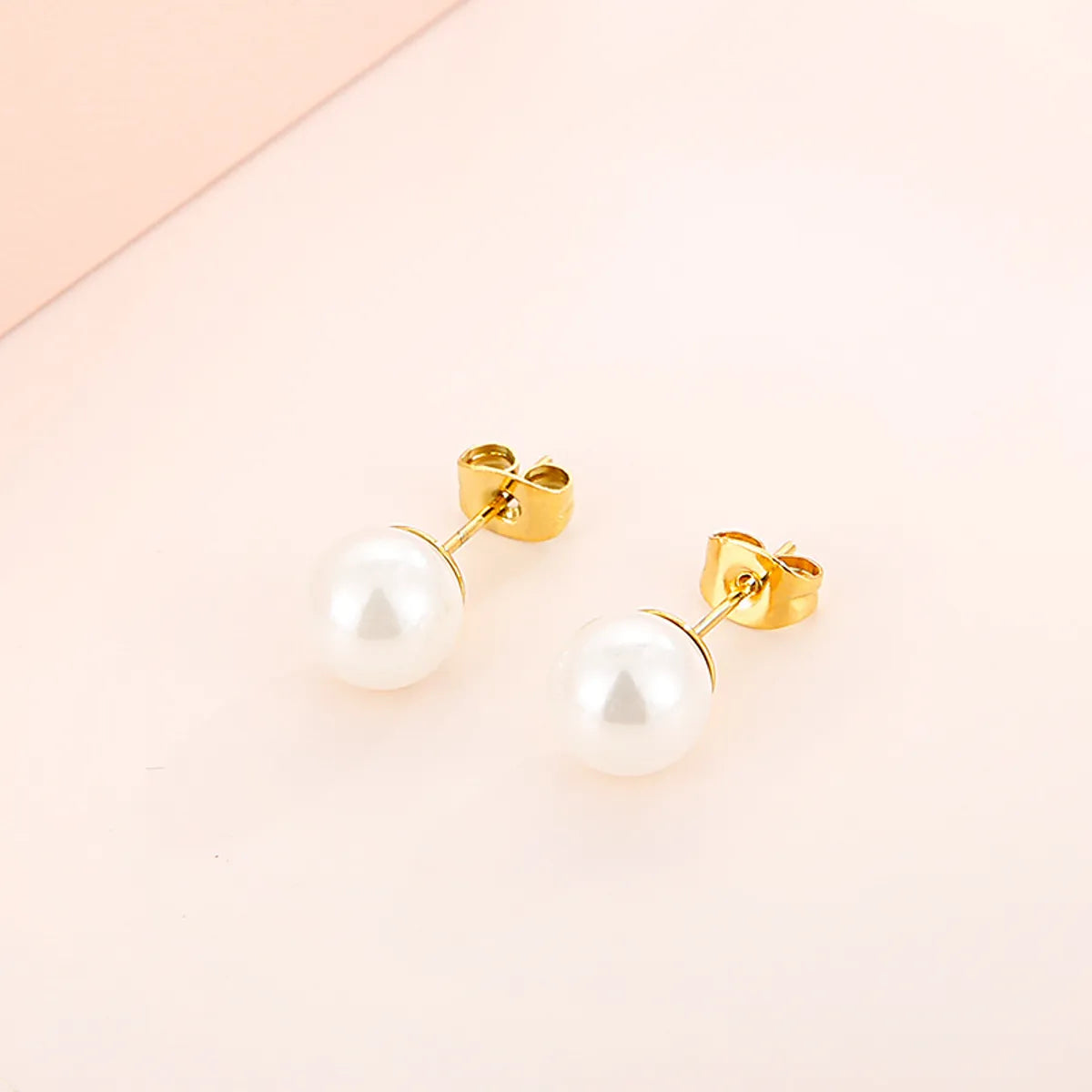 Stainless Steel Simple Pearl Earrings Wholesale Jewelry Gooddiy