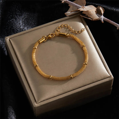 Stainless Steel Simple Style Classic Style Solid Color Plating Bracelets