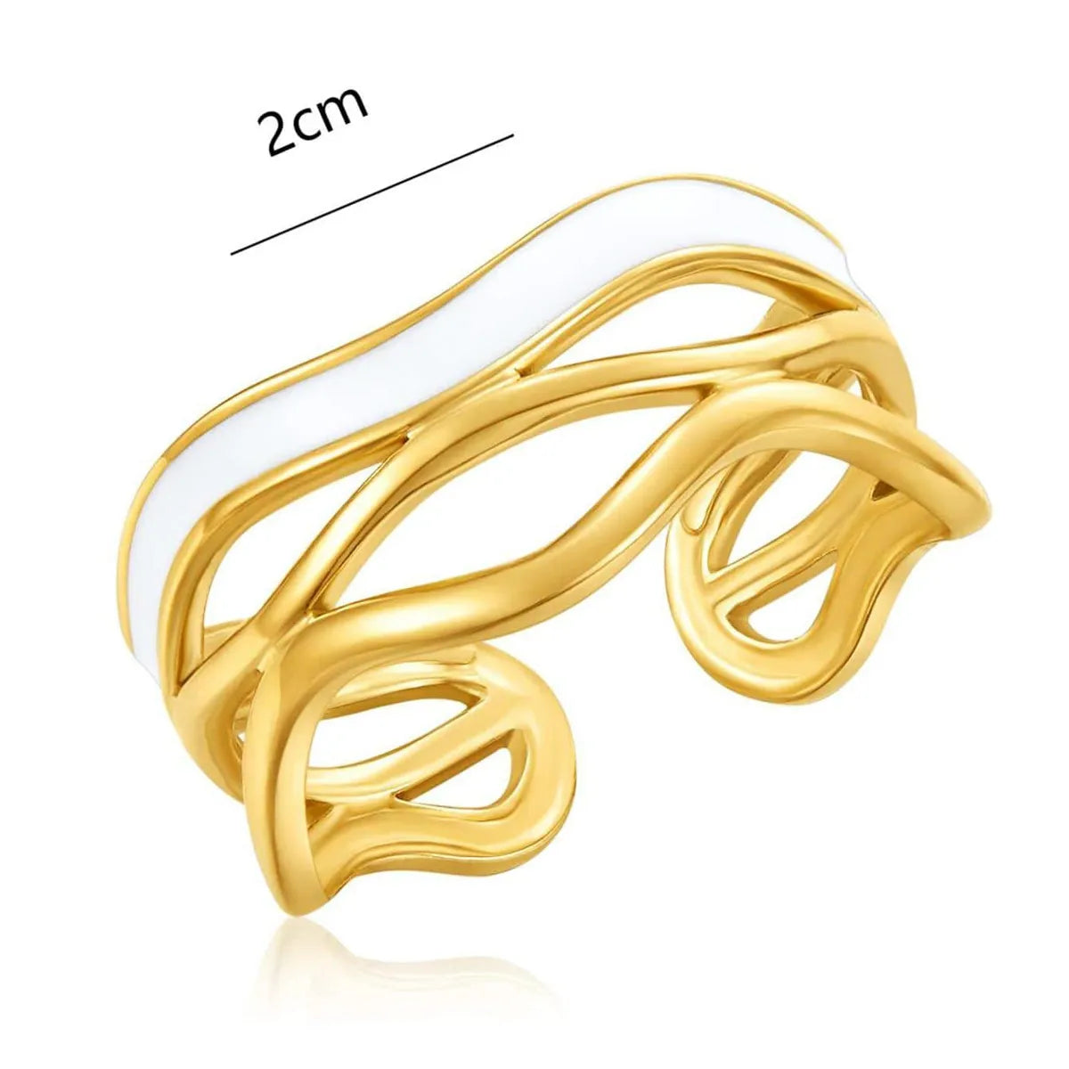 Stainless Steel Simple Style Classic Style Solid Color Rings