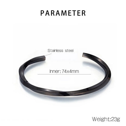 Stainless Steel Simple Style Commute Geometric Plating Bangle