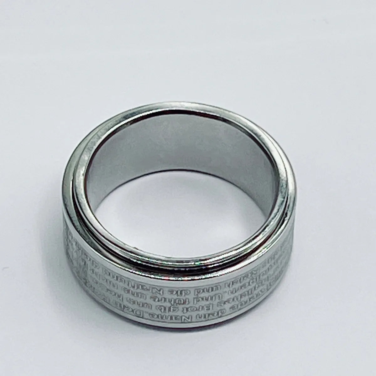 Stainless Steel Simple Style Cross Letter Polishing Rings