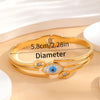 Simple Style Eye 304 Stainless Steel 18K Gold Plated Rhinestones Bangle In Bulk