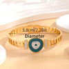 Simple Style Eye 304 Stainless Steel 18K Gold Plated Rhinestones Bangle In Bulk