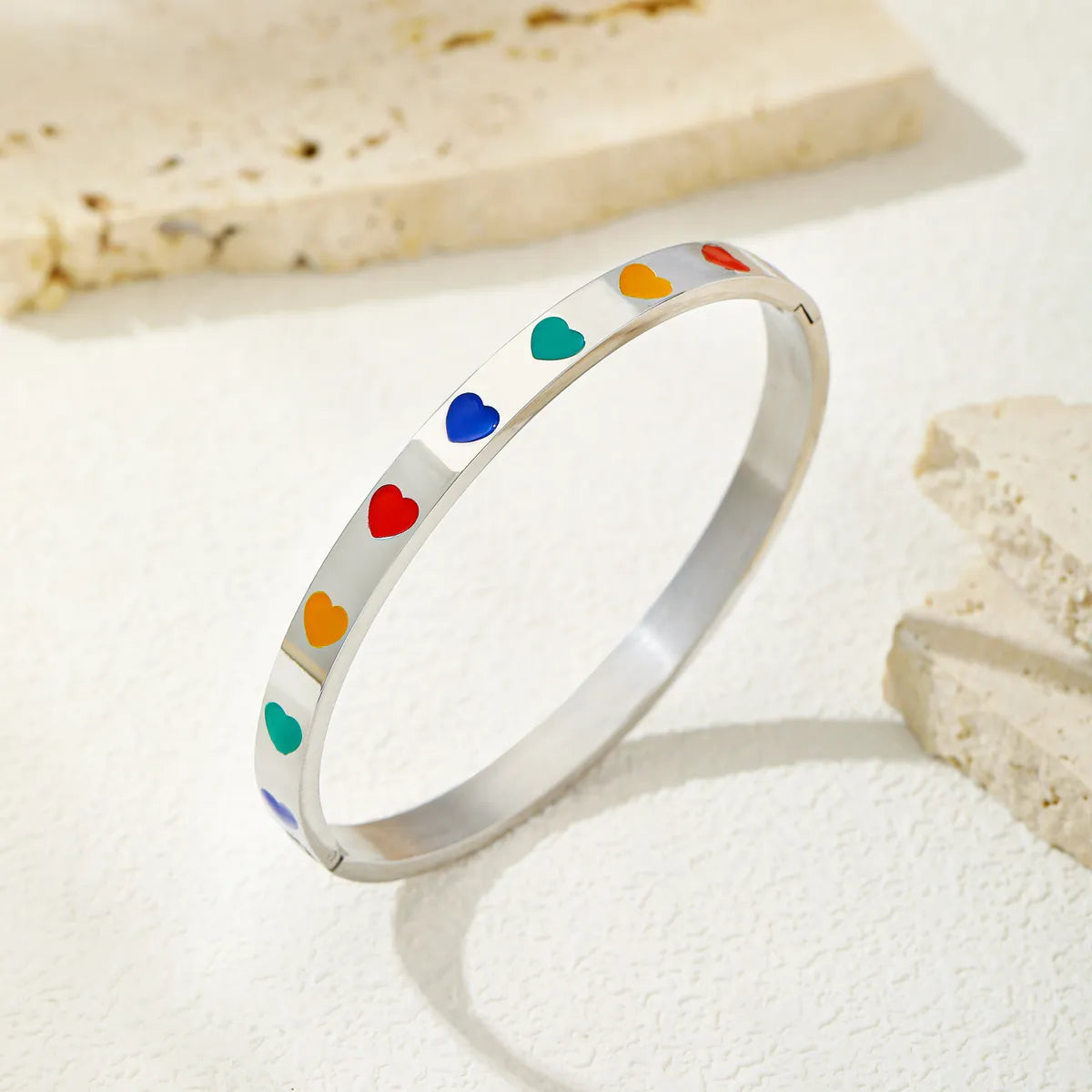 Stainless Steel Simple Style Geometric Bangle