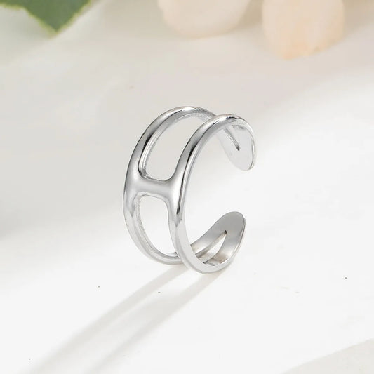 Stainless Steel Simple Style Geometric Open Rings