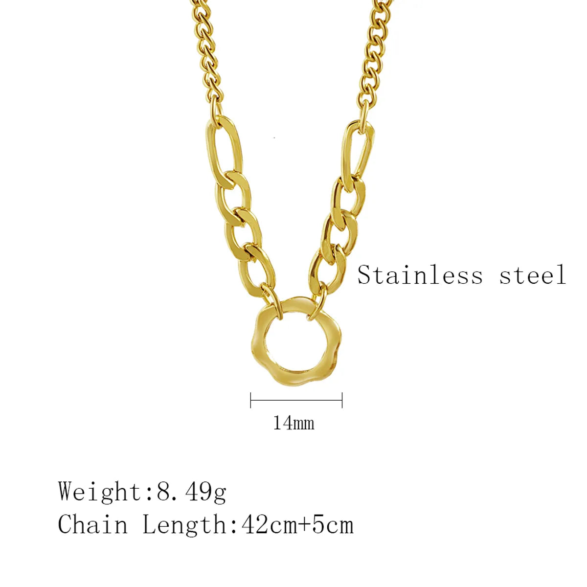 Stainless Steel Simple Style Geometric Plating Pendant Necklace