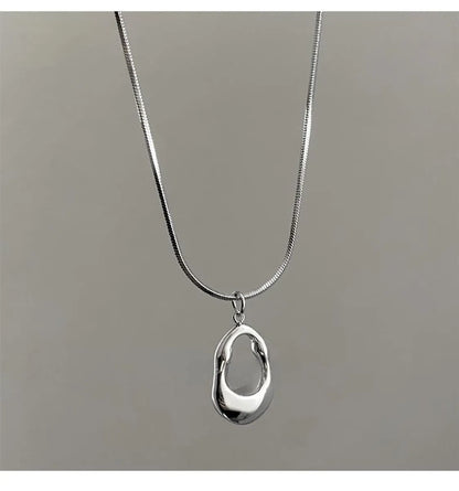 Stainless Steel Simple Style Geometric Plating Pendant Necklace