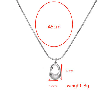 Stainless Steel Simple Style Geometric Plating Pendant Necklace