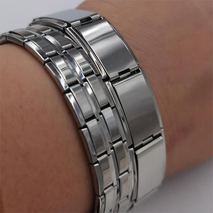 Stainless Steel Simple Style Geometric Polishing Bracelets