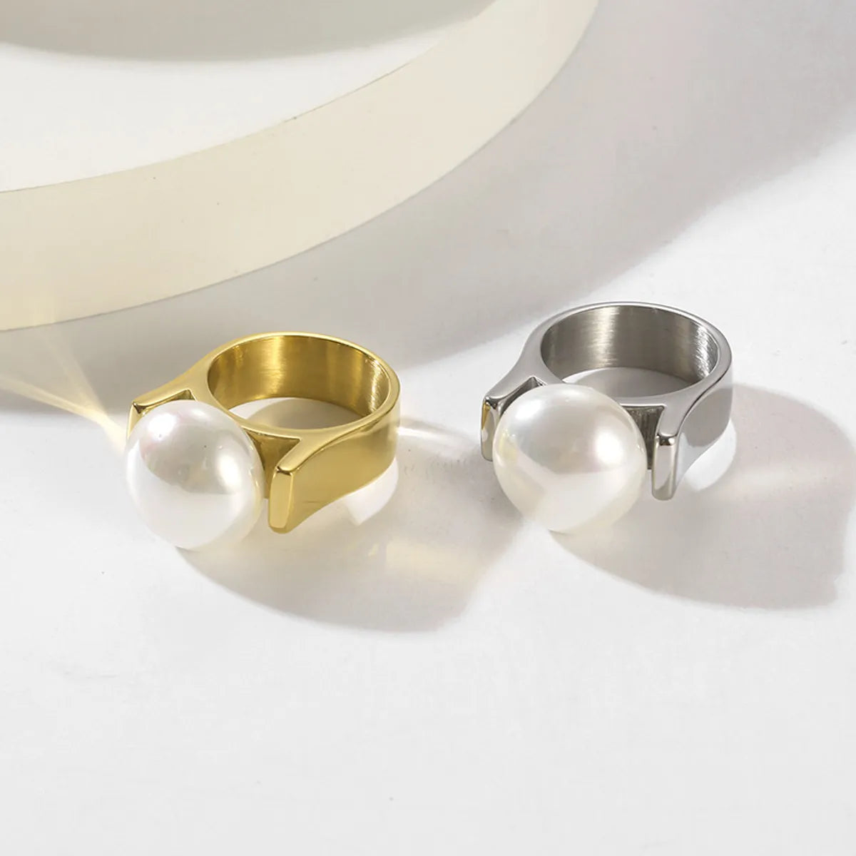 Stainless Steel Simple Style Roman Style Geometric Rings