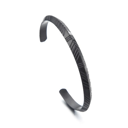 Stainless Steel Simple Style Solid Color Bangle