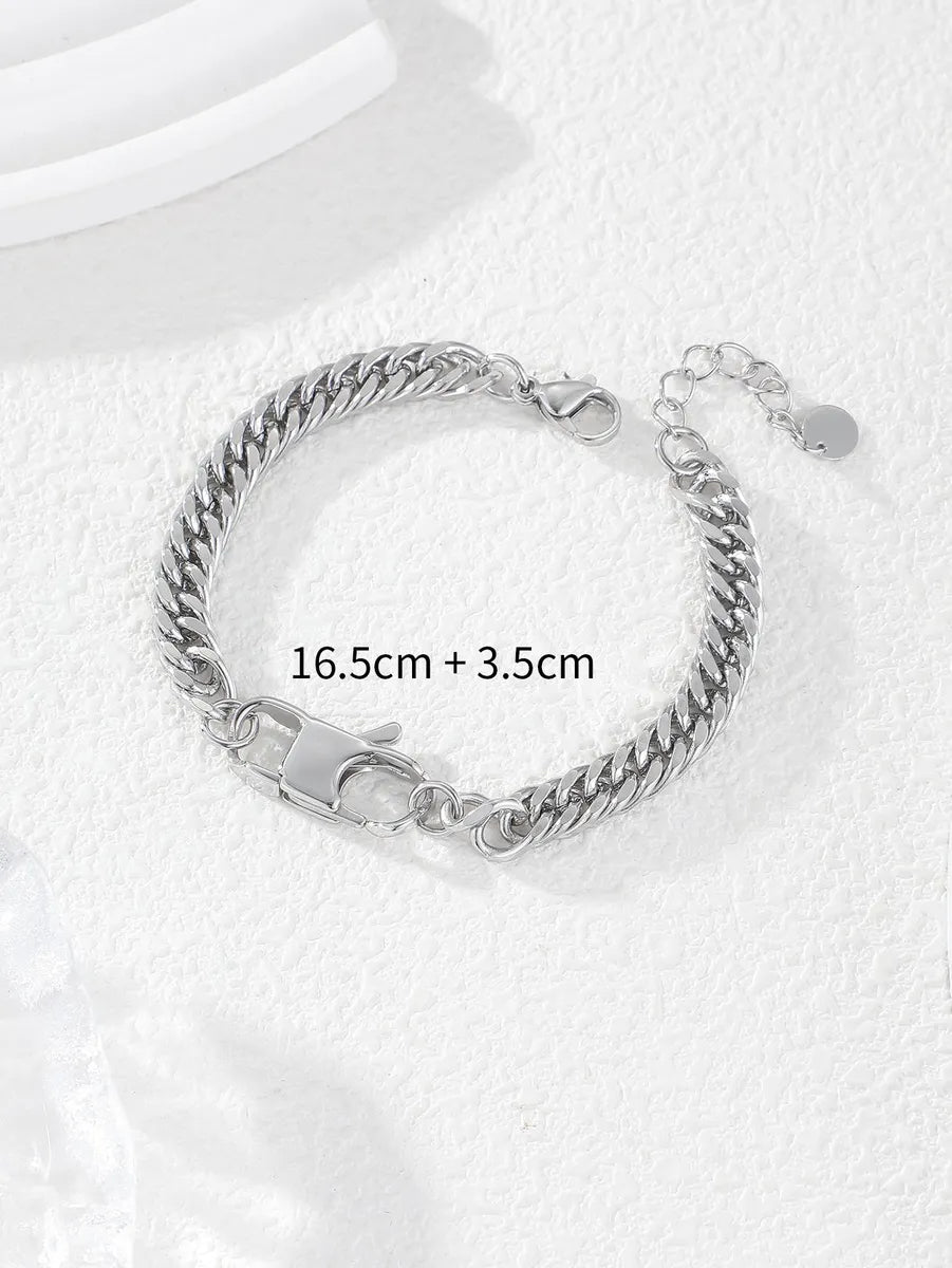 Stainless Steel Simple Style Solid Color Bracelets