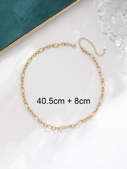 Stainless Steel Simple Style Solid Color Plating Necklace