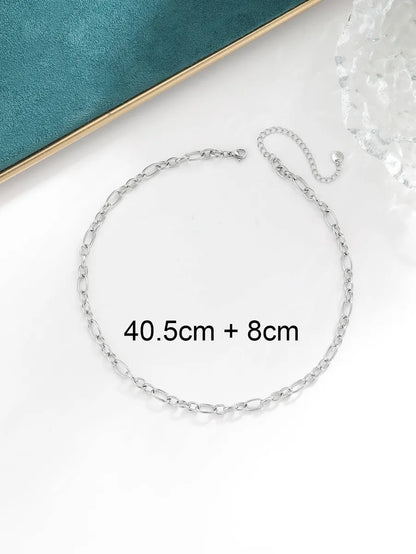 Stainless Steel Simple Style Solid Color Plating Necklace