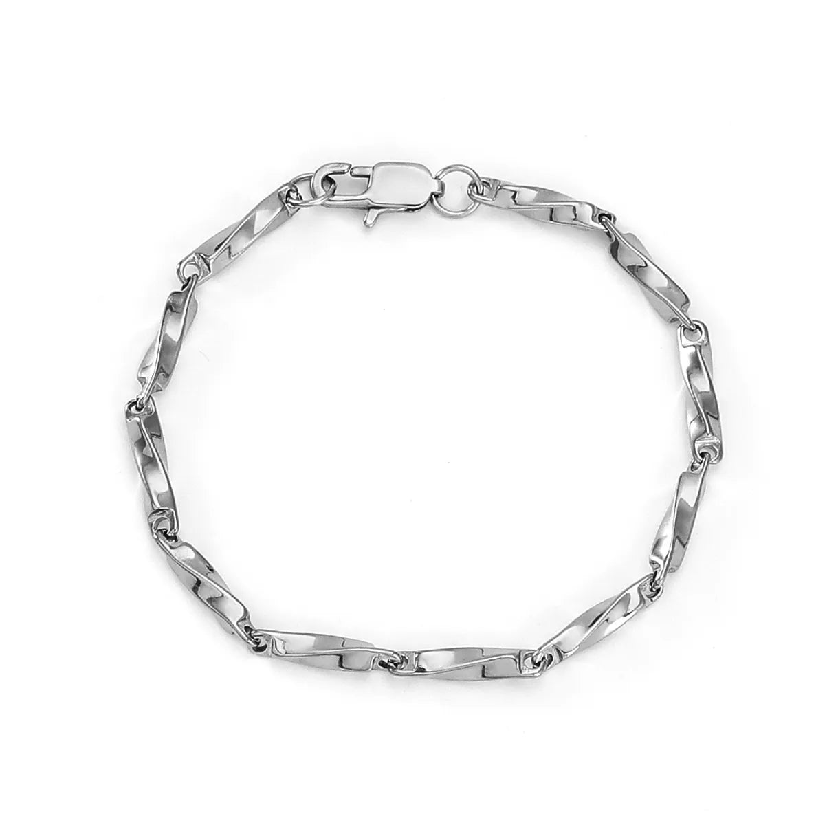 Stainless Steel Simple Style Solid Color Polishing Bracelets Necklace