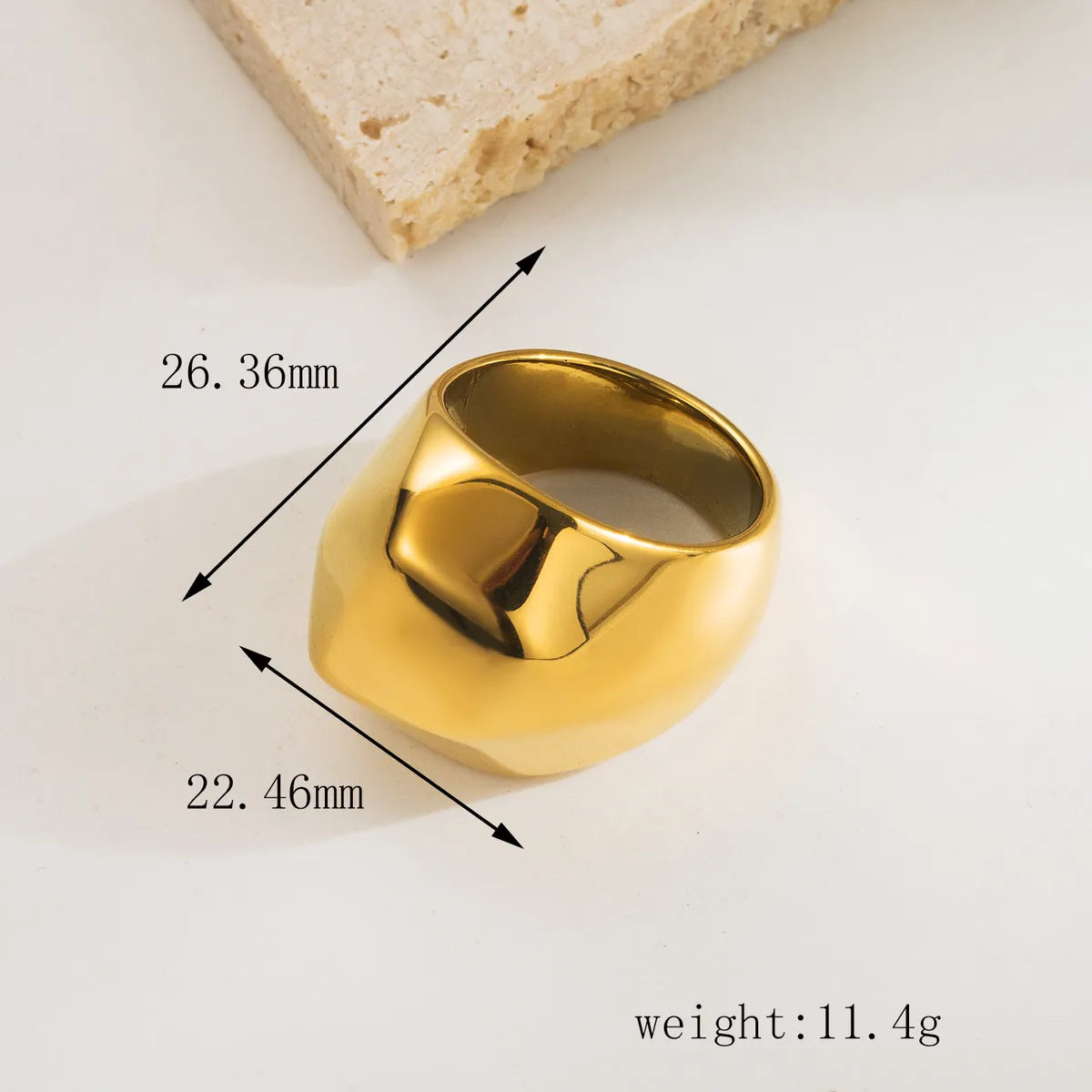 Stainless Steel Simple Style Streetwear Solid Color Plating Rings