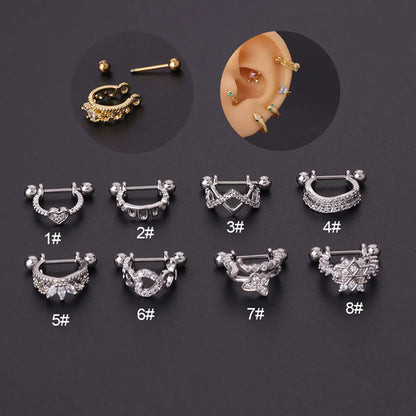 20g Stainless Steel Thin Rod Personalized Creative Ear Bone Stud European And American Foreign Trade Piercing Earrings Single