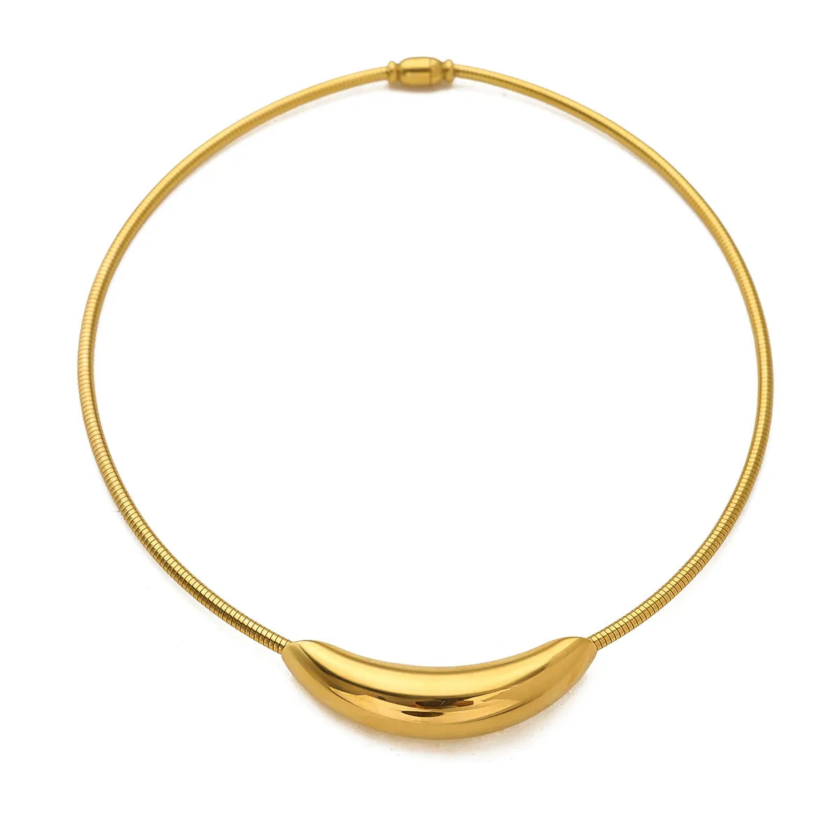 Stainless Steel Titanium Steel 18K Gold Plated IG Style Simple Style Geometric Plating Choker