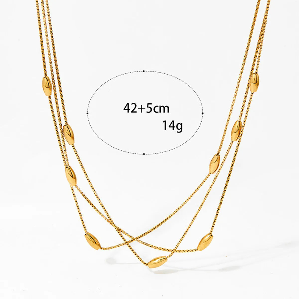 Stainless Steel Titanium Steel Casual Simple Style Color Block Plating Bracelets Necklace