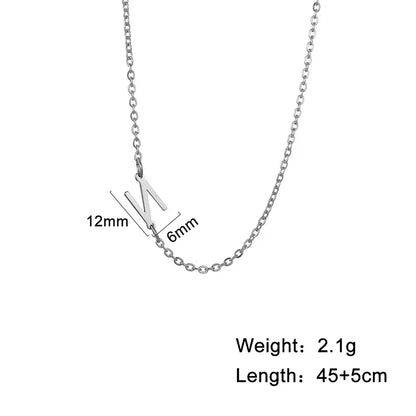 Stainless Steel Titanium Steel Simple Style Letter Plating Necklace