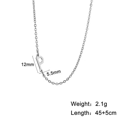 Stainless Steel Titanium Steel Simple Style Letter Plating Necklace