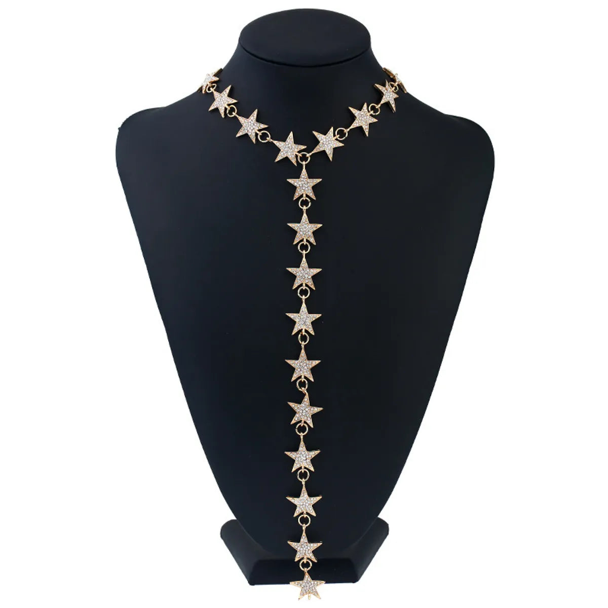 Star Alloy Inlay Artificial Diamond Women's Pendant Necklace